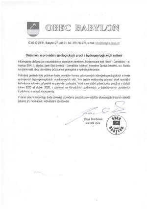 Geologické a hydrogeologické práce