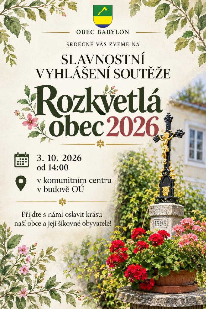 SLAVNOSTNÍ VYHLÁŠENÍ SOUTĚŽE ROZKVETLÁ OBEC 1